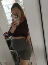 Leggings cortos de algodón sin costuras para mujeres embarazadas, pantalones cortos de maternidad finos para el vientre, ropa interior informal para Yoga, verano, n. ° 5648