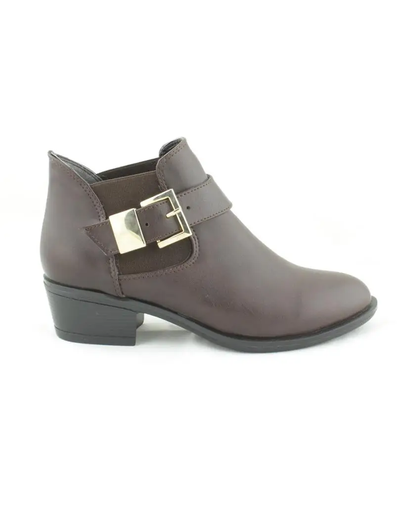 

Mosimoso Women's Ankle Height Boot Mosimoso Brown Leather Bootie