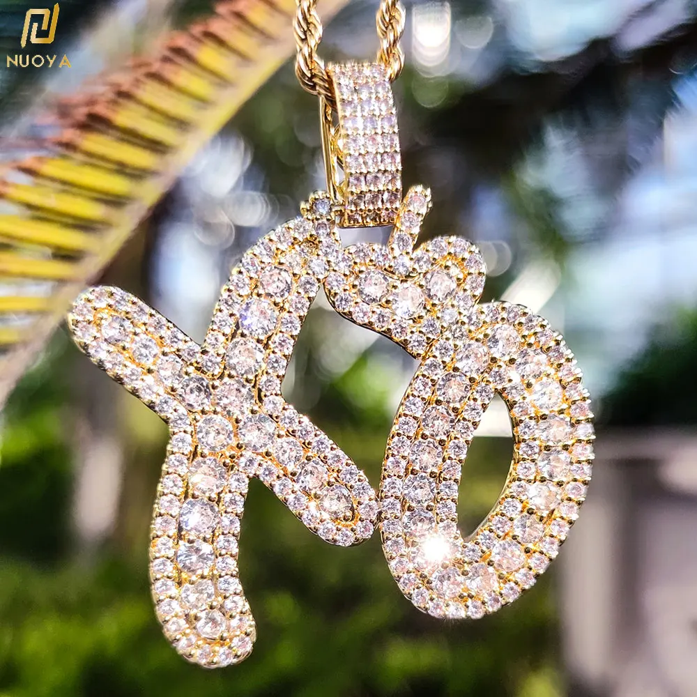 

Hip Hop Pendant 18///K Punk Jewelry Paved Cz Lab Cubic Zirconia Xo Heart Pendant Necklace For Love Big Iced Out Pendant Vvs Y2K