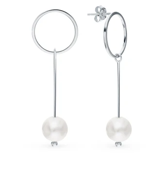 

Silver earrings with pearls sunlight sample 925