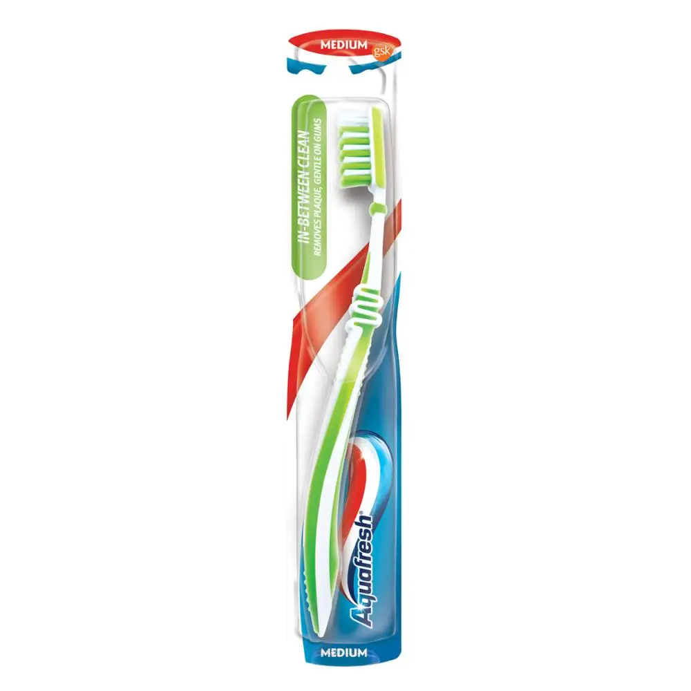 Aquafresh Аквафреш In-between Clean, зубная щетка, салатовая