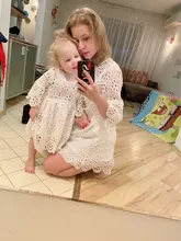 Ropa a juego para madre e hija, vestido de encaje Floral, minivestido de fiesta para niña bebé, 1 ud.