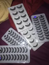 Pestañas postizas naturales, maquillaje largo 3d, extensión de pestañas de visón para belleza 54, 2/5/10 pares