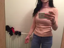 Slim Sweater Pullovers Soft-Shirt Turtleneck Black Jumpers Long-Sleeve Autumn Korean