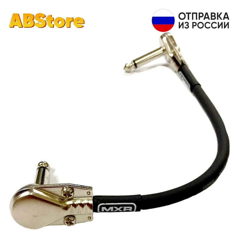1/4 TS (6.3мм) акустический патч кабель угловой Dunlop DCP06SI Jack 6.3 15см для гитара