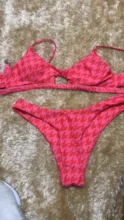 Thong Bikini Swimsuit Biquini Print Push-Up MYTENG Sexy Mini Hollow-Out 2piece-Set Summer