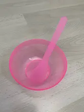 1 Juego de gran oferta de maquillaje, belleza, hecho en casa, tazón de película de plástico DIY con máscara, cuchara, juego, cuenco para máscara facial