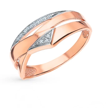 

Gold ring with diamonds sunlight sample 585