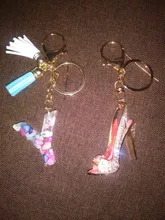 Llavero con zapatilla de tacón alto con diamantes de imitación, monedero de cristal, bolsa de llavero de coche, llavero de aleación decorativo