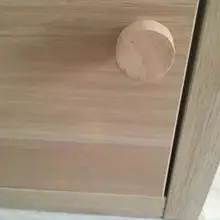 Wooden Cabinet Wardrobe-Knobs Drawer-Handle Furniture Hardware Round Natural for 8/12pcs