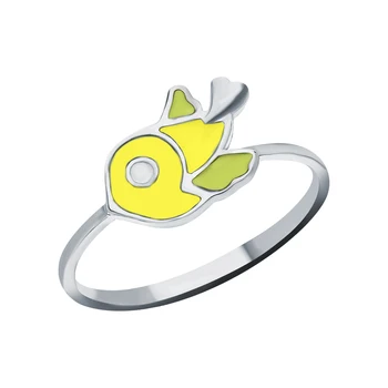 

Silver ring with enamel sunlight sample 925