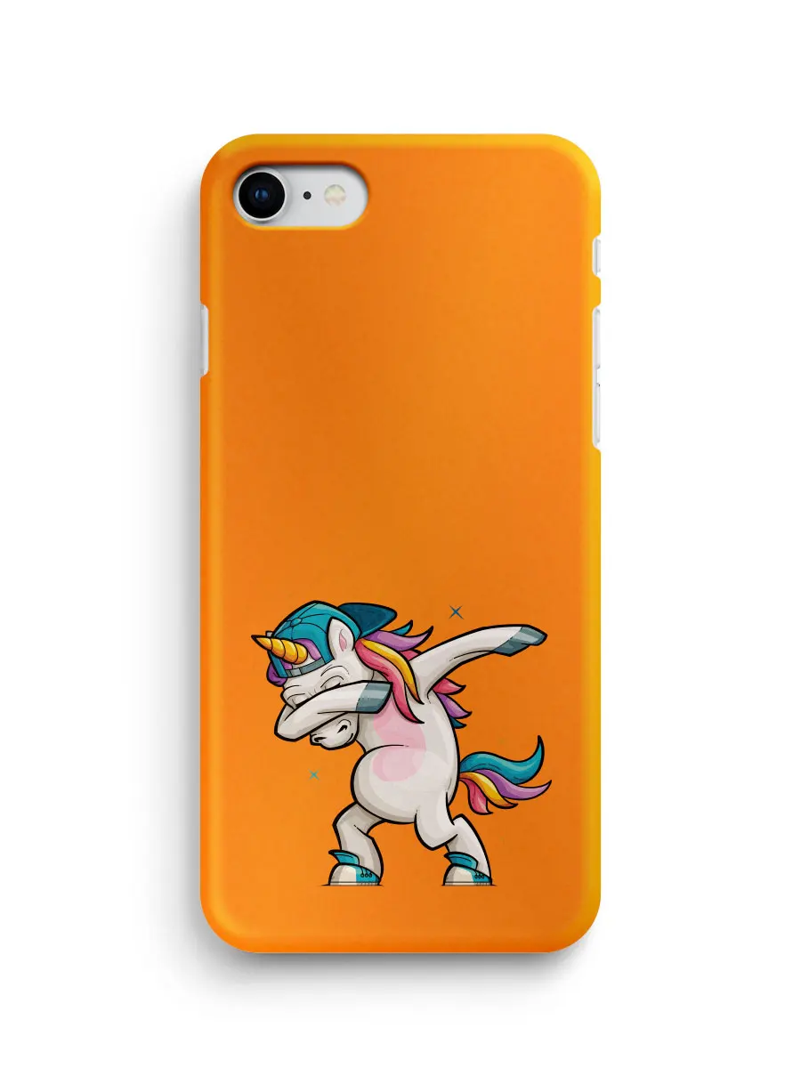 Чехол для iPhone 7/8/SE 2020 &quotUnicorn dabbing&quot флуоресцентный оранжевый | Мобильные телефоны
