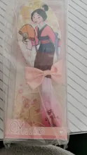 Disney-peine de caricaturas de princesa de Frozen para niñas, protector de aire antiestático con lazo, cepillos para el cuidado del pelo, juguetes de imitación, caja de regalo