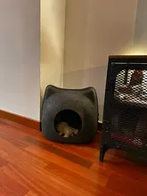 Cat Bed Bed-House Cushion Detachable Pet-Accessories Felt Natural For Pets with Dark-Gray