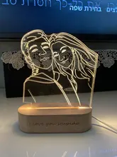 3d-Lamp Night-Light Text Fathers-Day-Gift Photo Custom Wedding-Anniversary Birthday-Mothers