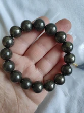 Beaded Bracelet Jewelry Pyrite Elastic-Line Round Natural Fashion Man Woman Stretch 8mm