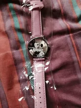 Disney-Reloj de pulsera de cuarzo de Mickey Mouse para niños y niñas, a la moda cronógrafo de estilo coreano, sencillo, resistente al agua, con hebilla