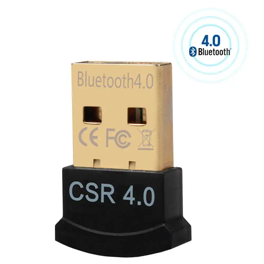 Transmisor Receptor inalámbrico USB Bluetooth 4.0 Negro Nano Antena Adaptador Dongle para Ordenador de Windows 10 8 7