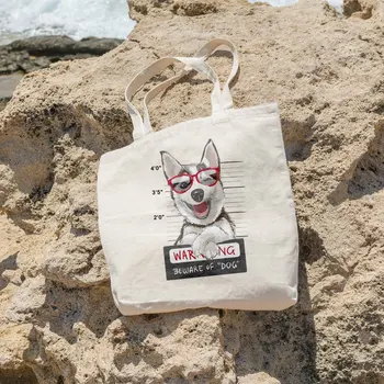 

Angemiel Bag Twinkling Cute Dog Shopping Beach Tote Bag