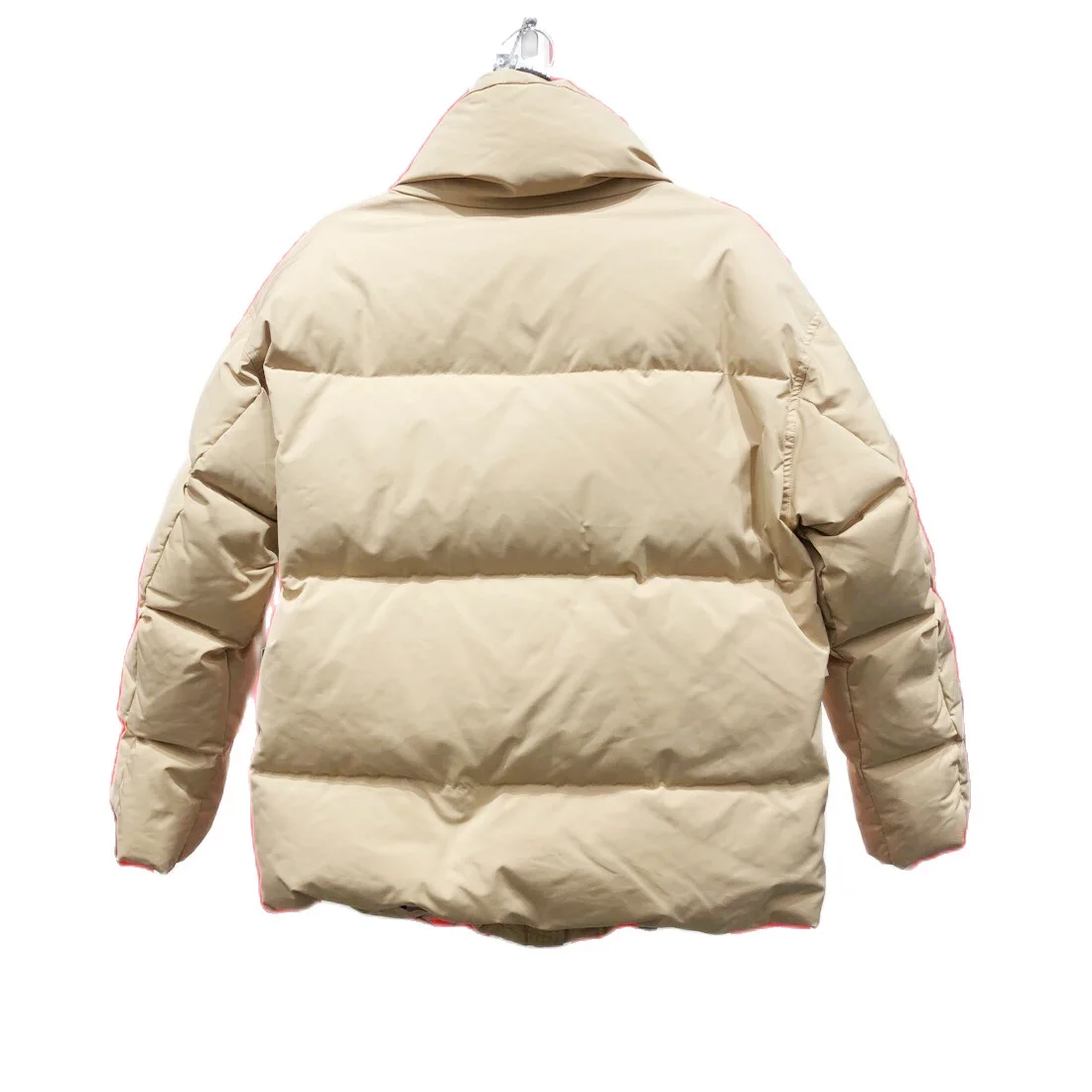 Women's down jacket Burberry short jacket beige black with a