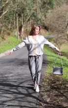 GIGOGOU solo Breasted V cuello mujeres botón árbol de Navidad negro suéter de punto Cardigan suelto de Jersey chaqueta abrigo