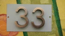 Door-Plate Sign Sticker Number-House Address Abs-Plastic Plaque Hotel 0123456789 Digits
