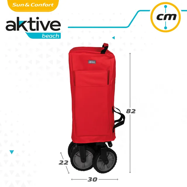 Aktive Carro Plegable Beach Rojo