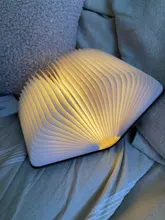 Table-Lamp Desk Led-Book Night-Light Wooden Magnetic Home-Decoration Foldable Creative