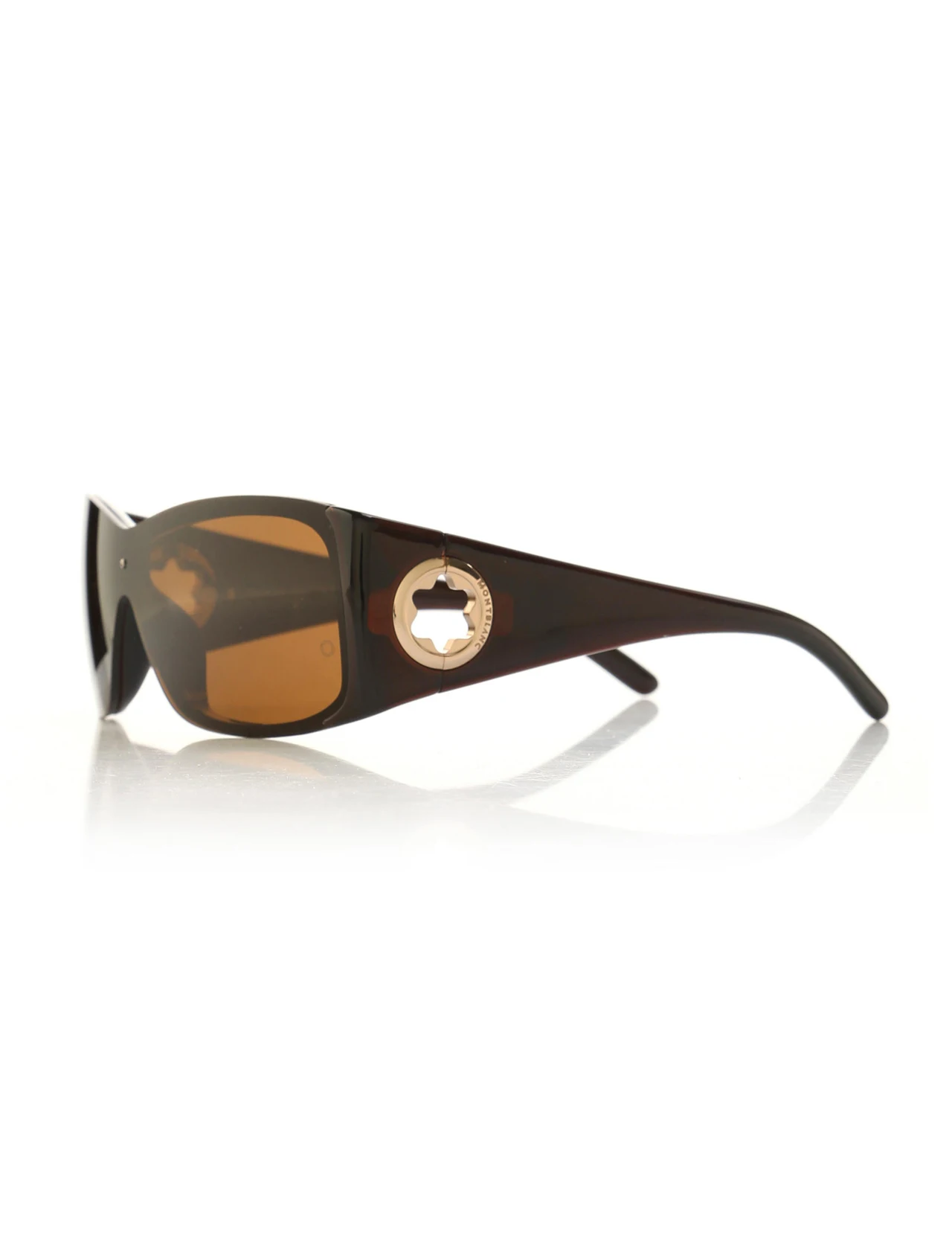 

Women's sunglasses mb 141 k85 bone Brown organic rectangle rectangular 125-22-135 mont blanc