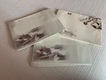 10 unids/pack de estilo chino Vintage de pintura de tinta Kraft DIY papel de carta sobre para invitaciones, Sobres invitación