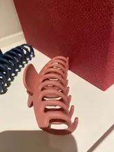 Pinzas de pelo acrílico con pasador para mujer y niña, accesorios para el cabello coreanos sólidos grandes para cabello, elegante glaseado, horquillas con pasador, 1 unidad