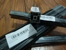 Extrusiones de aluminio con ranura en T, marco de perfiles de aluminio para máquina de grabado láser CNC, negro, 100-1200mm, 2020