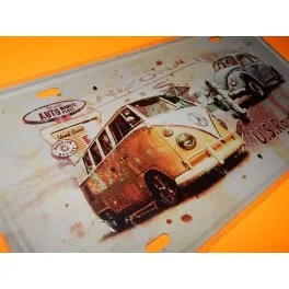 

Poster sheet FURGO HIPPIE decor plate Vintage for room wall, lounge, bar, garage