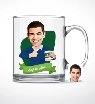 

Personalized Best Teacher Caricature Of Glass Mug cup-1