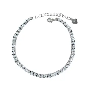 

Chain bracelet Silver RIVIÉRE 3 mm with Zircons