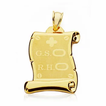 

Parchment 18k gold blood group RH 28mm. [AA1921GR] -Customizable-RECORDING INCLUDED IN THE PRICE