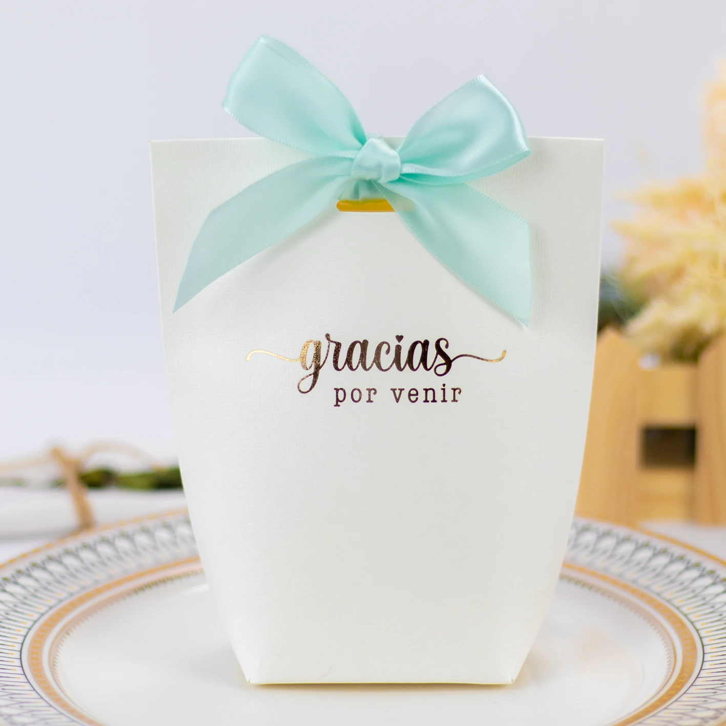 Lot of 10 to 60 Gift Boxes, White Boxes with Bow, Gift Wrapping, Wedding  Guest Details, First Communion Details, Baptism Souvenirs, Chocolate  Wrappers, 3 Colors, Decorative Phrase, Regalantes Store - ..., image size:1417x1417