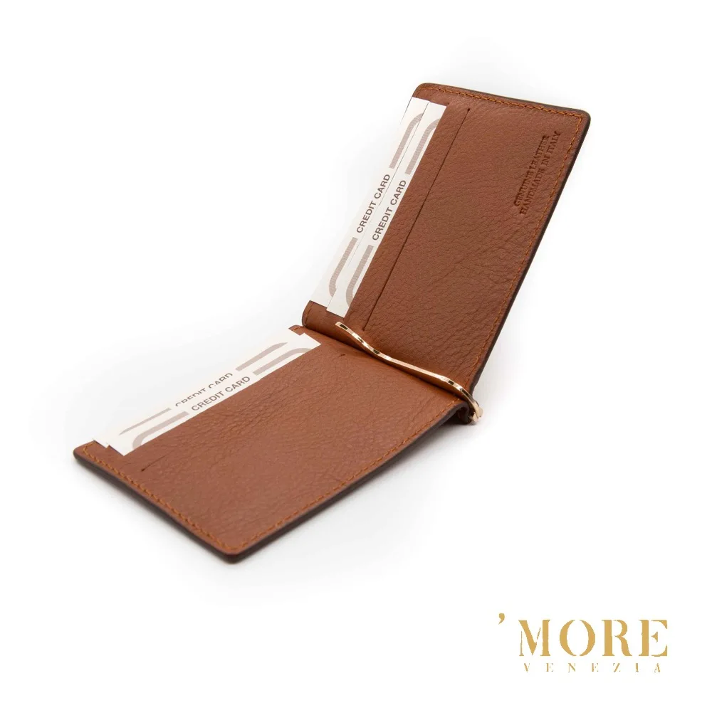 Кошелек morevenezia MAN'S BI-FOLD с зажимом для денег из уздечной кожи ручной работы в Италии