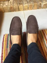 Zapatos planos de piel auténtica para mujer, mocasines 100% informales, sin cordones, para conducir, 2021
