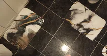 Kitchen Carpet Doormat Dustproof-Mats Marble-Map Floor-Room Velvet-Bottom Anti-Slip Colorful
