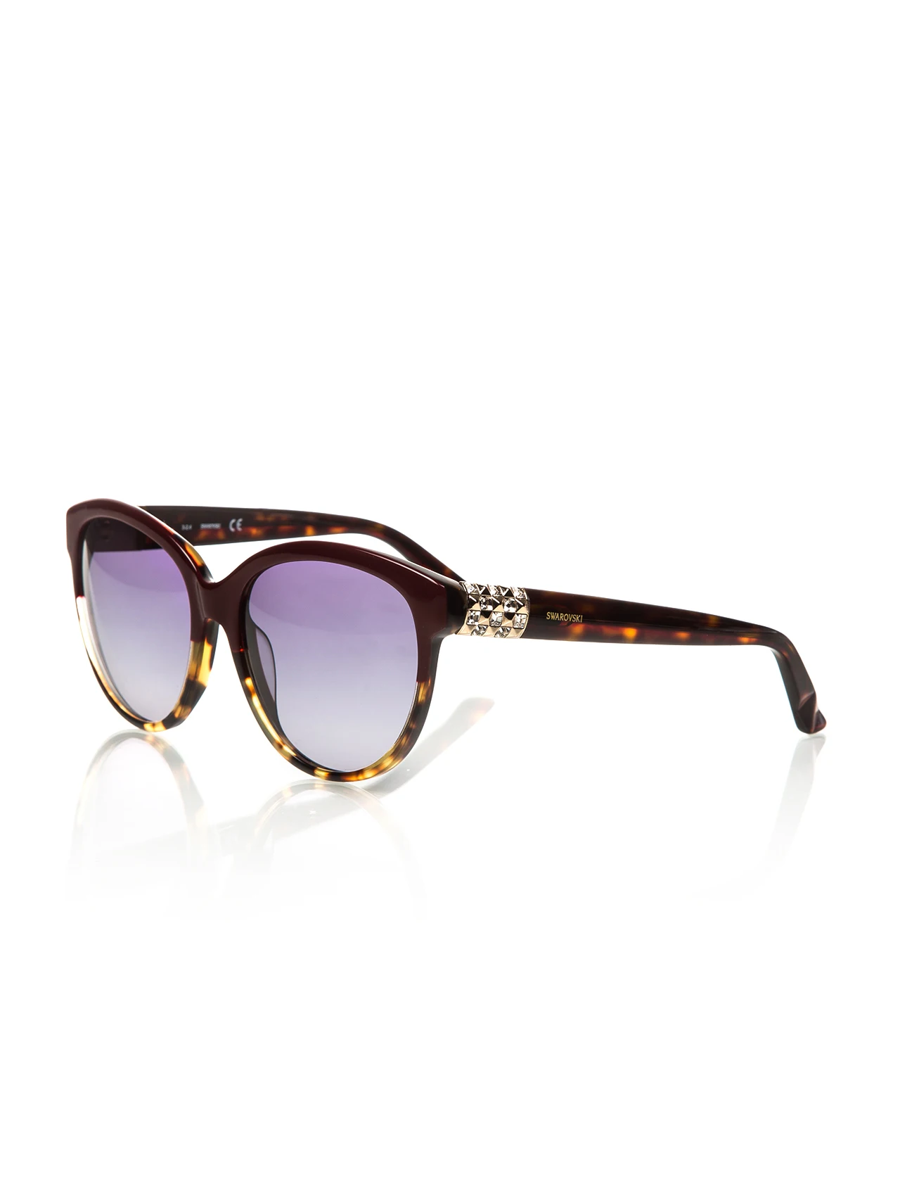 

Women's sunglasses swr 0089 72f bone Burgundy organic 57-swarovski