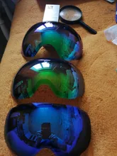 COPOZZ lentes magnéticos para gafas de esquí GOG-2181 lente Anti-niebla UV400 esférica de esquí de nieve gafas Snowboard gafas (solo lentes)