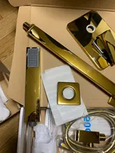 Bathroom Faucet Bathtub-Tap Concealed Shower-Set Wall-Mount Rozin Golden Square 8/10/12-