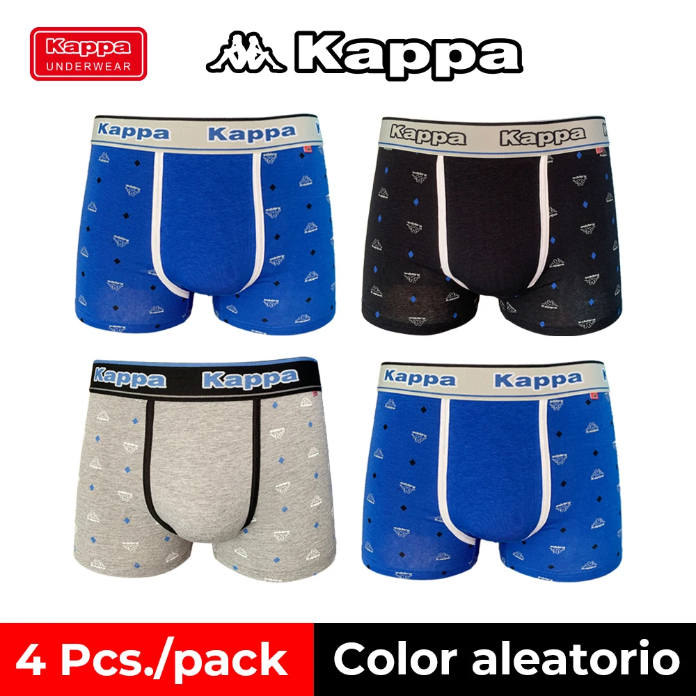 KAPPA calzoncillos tipo bóxer fabricados en algodón pack de 4 unidades en varios colores para hombre cómodo
