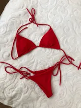 Bañador sexy de mujer, conjunto de bikini brasileño de dos piezas con sujetador de realce, ropa de baño, traje de baño para mujer