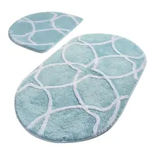 Коврики для ванной нескользящие Противоскользящие коврики Нескользящие противоскользящие Бонн Овальный Mavi2'L набор 60X100 см-50X60 см