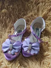 Zapatos de cuero de princesa para niñas, zapatillas de tacón alto informales con purpurina de flores, Nudo de mariposa, azul, rosa y plateado, 2020