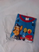 Paw Patrol-Pijama de algodón para niños, ropa de dormir de dos piezas, de manga larga