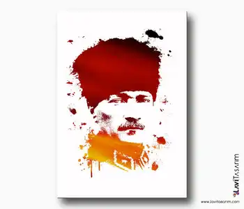 

Picture of Ataturk Canvas Painting-Home Picture Frames Wall Photo Frame Wooden Canvas Frame