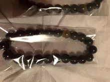 Ónix negro Natural con ojo de tigre piedra perlas pulsera de la joyería de los hombres 12 constelación de Leo los amantes pulsera Energy Balance